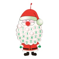 Calendário do Advento do Pai Natal em cartão - 34 cm