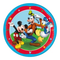 Pratos azuis Mickey Mouse 23 cm - 8 peças