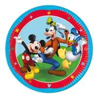 Pratos azuis de Mickey Mouse de 23 cm - 8 unidades