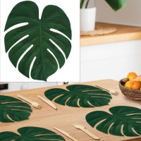 Folhas de monstera em plástico 34 x 30 cm - 4 pcs.