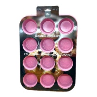 Forma para muffins de metal 35 x 26,5 cm - Azucren - 12 cavidades