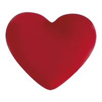 Figuras de chocolate branco em formato de coração vermelho - 135 unidades