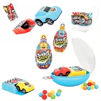 Ovo Turbo com carro e caramelos - 10 g