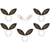 Bandolete para despedida de solteira em preto e branco - 6 unid.