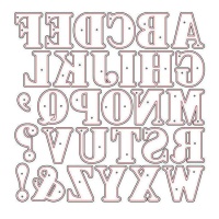 Alfabeto e símbolos cortados em letras maiúsculas Zag - Misskuty - 30 unidades