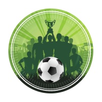 Pratos de Futebol campeões de 18 cm - 8 unidades