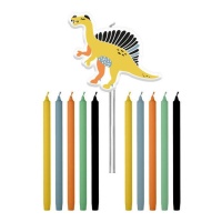 Conjunto de velas de dinossauro - 11 unid.