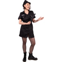 Fantasia de policial clássica de manga curta para mulher