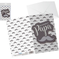 Cartão de felicitações Papa Moustache