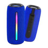 Altifalante estéreo Bluetooth de 2 x 5 W com rádio FM e luz LED