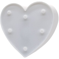 Figura de coração de led branco