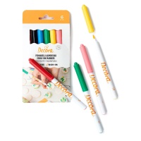 Marcadores tinta comestível sortidos - Decora - 6 unidades