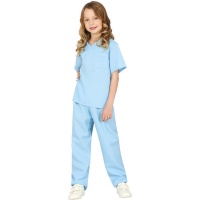 Traje de enfermeira azul clássico para crianças