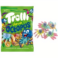 Polvos de gelatina ácidos com pica pica - Trolli Sour Octopus - 100 gr