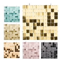 Cortina decorativa metálica 30 x 30 cm - 1 unidade