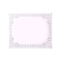 Doily de papel retangular branco 34 x 41 cm - Produtos Maxi - 5 unidades