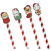 Lápis de Natal com Animais - 1 unidade