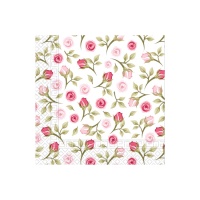 Guardanapos de rosas de 16,5 x 16,5 cm - 20 unidades