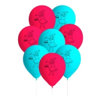 Balões de látex de Heidi de 27 cm - 8 unidades