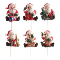 Palitos do Pai Natal com prendas 5 cm - Dekora - 36 unidades