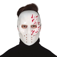 Máscara de hóquei com sangue