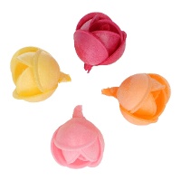 Hóstias de flores de peônias coloridas de 3 cm - FunCakes - 7 unidades