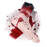 Prato com pé cortado com sangue de 20 x 26 cm