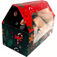 Caixa para 2 cupcakes de Natal Feliz Natal