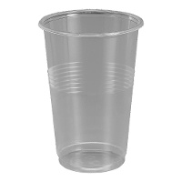 Copos de plástico transparente 1 L litrona - 15 unidades