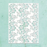 Stencil flores pequenas 15,2 x 20,3 cm - papéis Mintay - 1 unidade