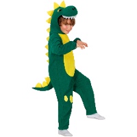 Fantasia de dinossauro verde infantil