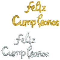 Balão com letras Happy Birthday 70 x 140 cm