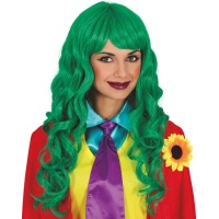 Peruca de bobo da corte verde para mulher