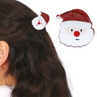 Prendedor de cabelo de Papai Noel de 4,5 cm - 1 unidade