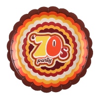 Pratos retrô dos anos 70 de 23 cm - 10 unidades