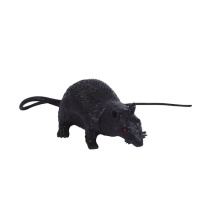Rato preto com olhos vermelhos 15 cm