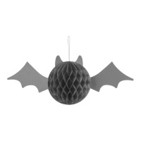 Pendente ninho preto em forma de morcego 45 x 17 cm - PartyDeco