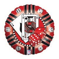 Globo redondo de 46 cm de fichas de casino - Grabo