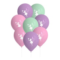 Balões de látex fada 27 cm - 8 unidades