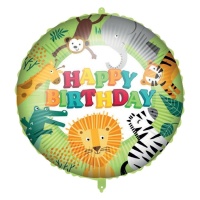Balão de Feliz Aniversário Safari Adventure 46 cm - Procos