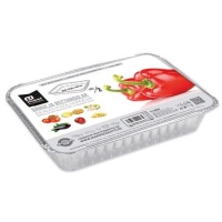 Recipiente descartável retangular com tampa 21,9 x 15,8 x 3 cm - 2 peças
