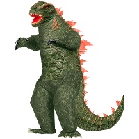 Fantasia de dinossauro mutante inflável para adulto