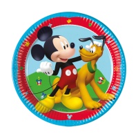 Pratos azuis de Mickey Mouse de 19,5 cm - 8 unidades