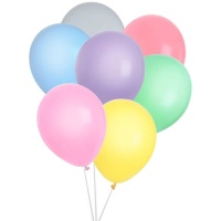 Balões de látex 30 cm pastel sortido - 10 unidades