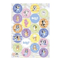 Mini discos de oblata comestíveis de Bluey e Bingo Zero de 3,4 cm