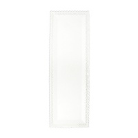 Tabuleiro retangular de 40 x 13 cm em plástico branco