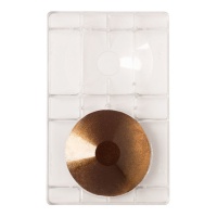 Molde redondo grande para prato de chocolate - Decora - 2 cavidades