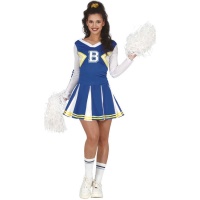 Fato de líder de claque para mulher B Team Blue