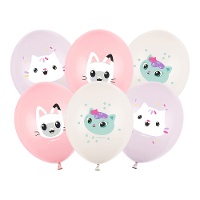 Balões de látex da Gabby de 30 cm - 6 unidades