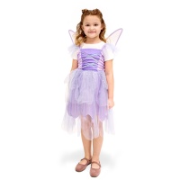 Fantasia de fada violeta para menina